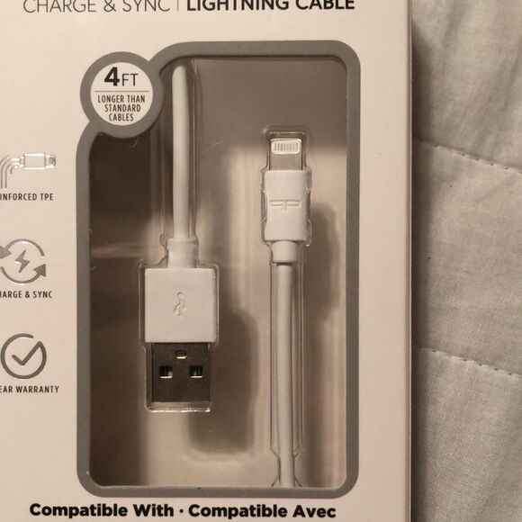 Press Play 4 FT Lightning Cable in White - Picture 8 of 9